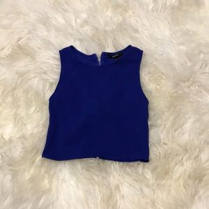 Forever 21 blue cropped vest small
